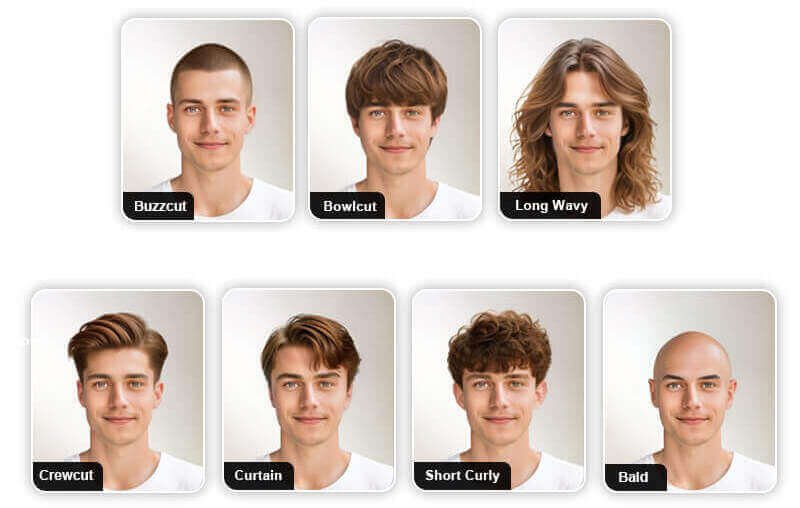 Frisuren testen für Männer Probiere auch einen der verschiedenen Frisuren für Männer aus.