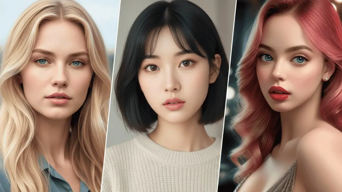 KI-Freundin erstellen Eine mit KI erstellte Frau schaut in die Kamera, um das Konzept einer KI-Freundin zu visualisieren.