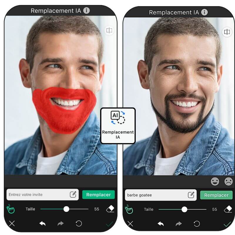 Remplacement IA : pour essayer des barbes IA