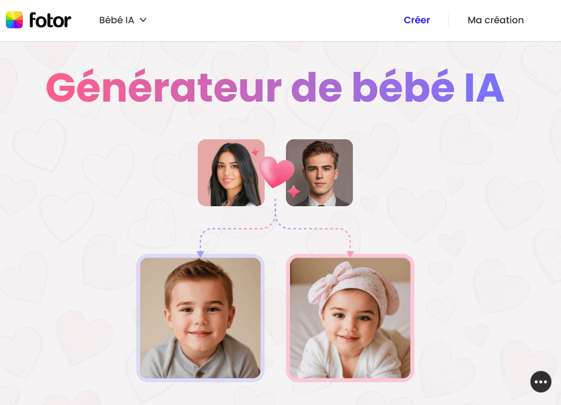 Fotor : générateur de bébé IA  Fotor : générateur de bébé IA en ligne
