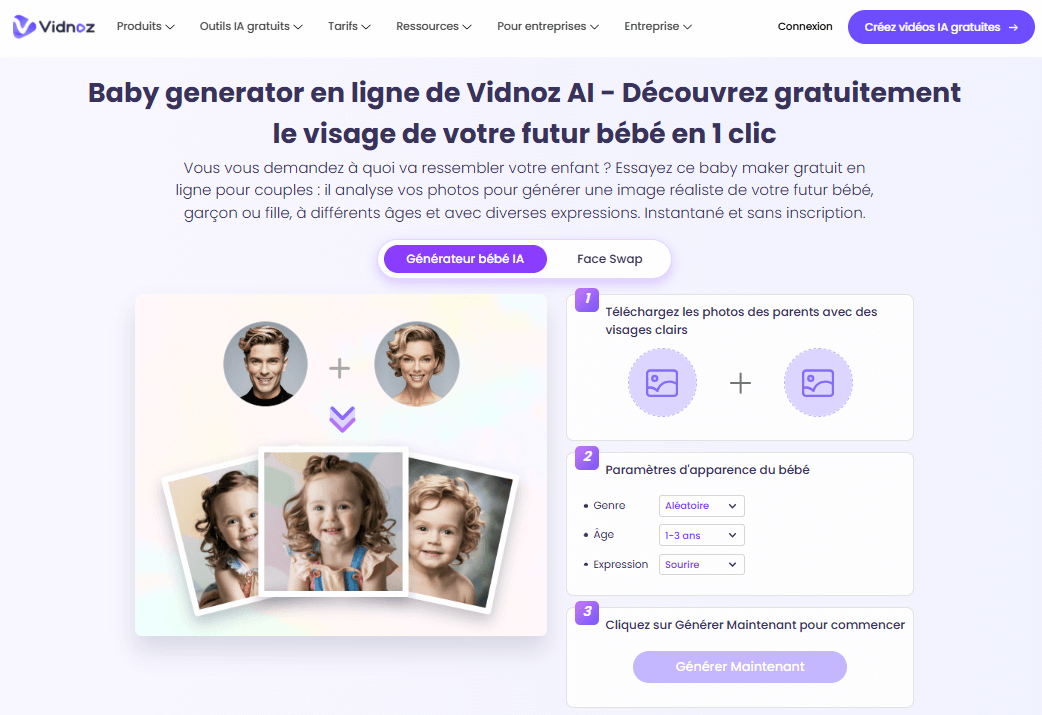 Générateur de bébé IA en ligne