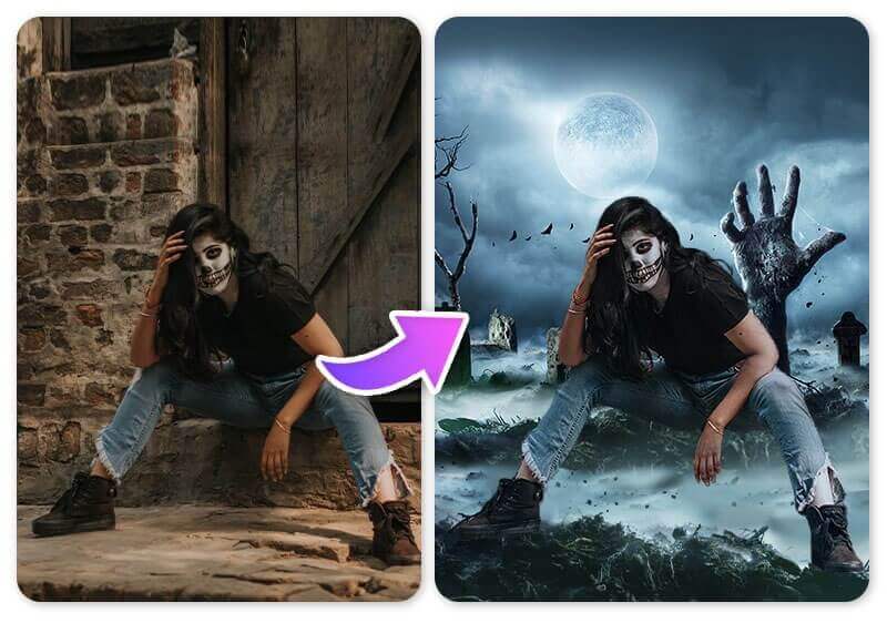 Creepy Halloween Backgrounds YouCam Perfect: Free Scoopy Halloween Backgrounds