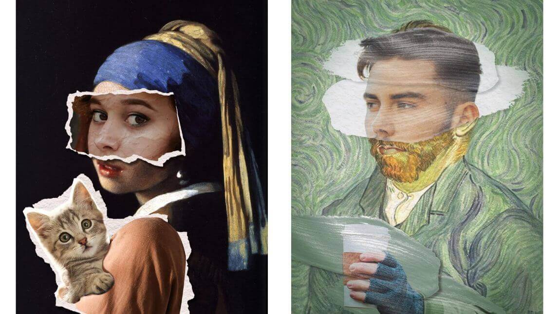 照片合成自製世界名畫梗圖 照片合成自製有趣梗圖