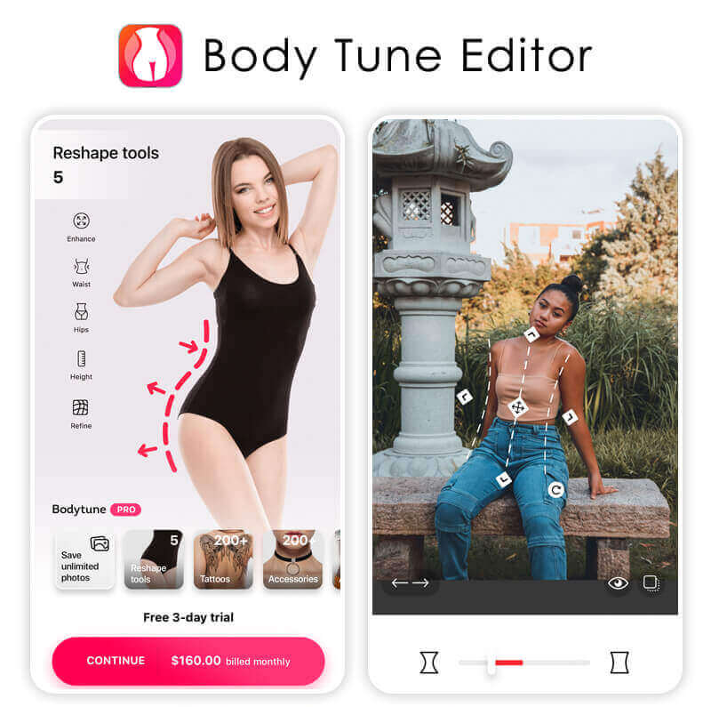 Best Body Slimming App: Body Tune Editor