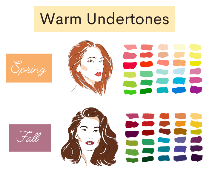 best colors for warm undertone