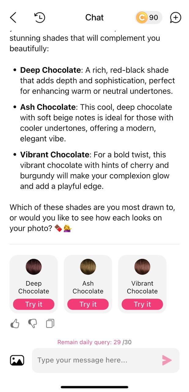 See what hair color looks best on you with hair color analysis