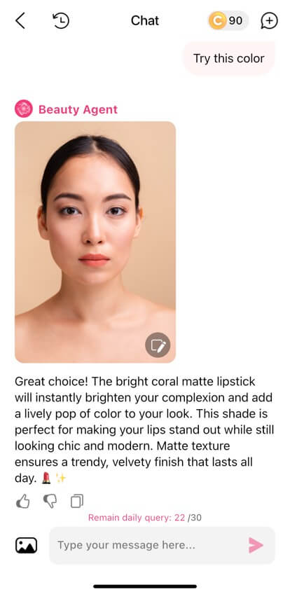 Try on makeup colors based on your skin undertone