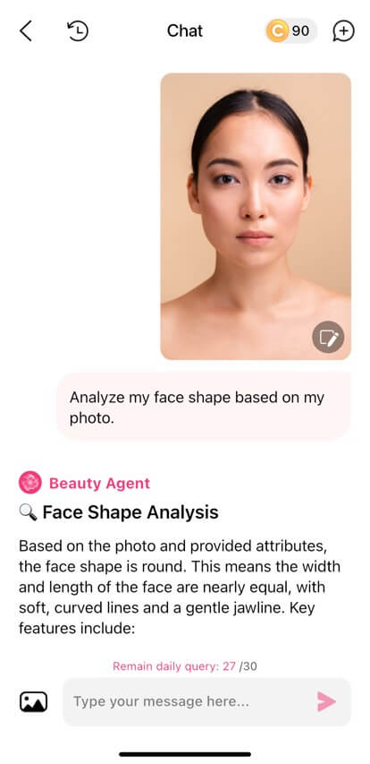 Detect your face shape with YouCam Makeup's Beauty Agent