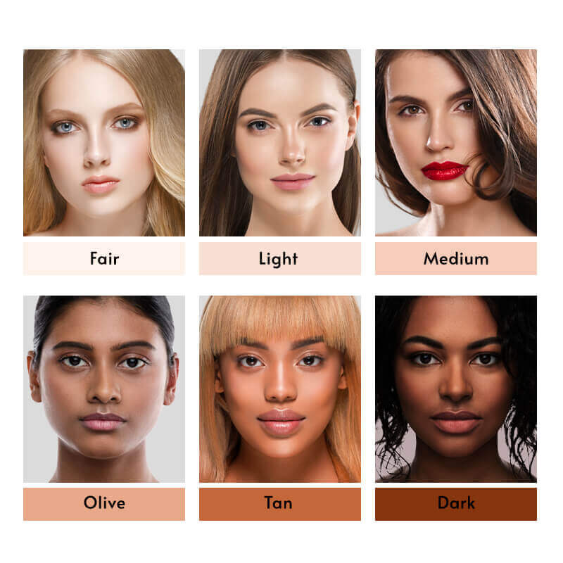 The 6 common skin tones