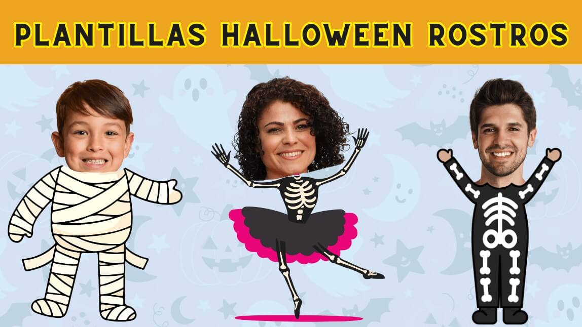 plantillas de halloween para poner rostros