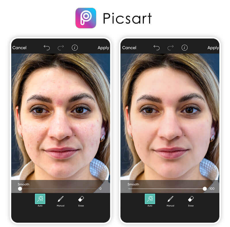 Best Skin Smoother Photo Apps: PicsArt PicsArt skin smoother photo app