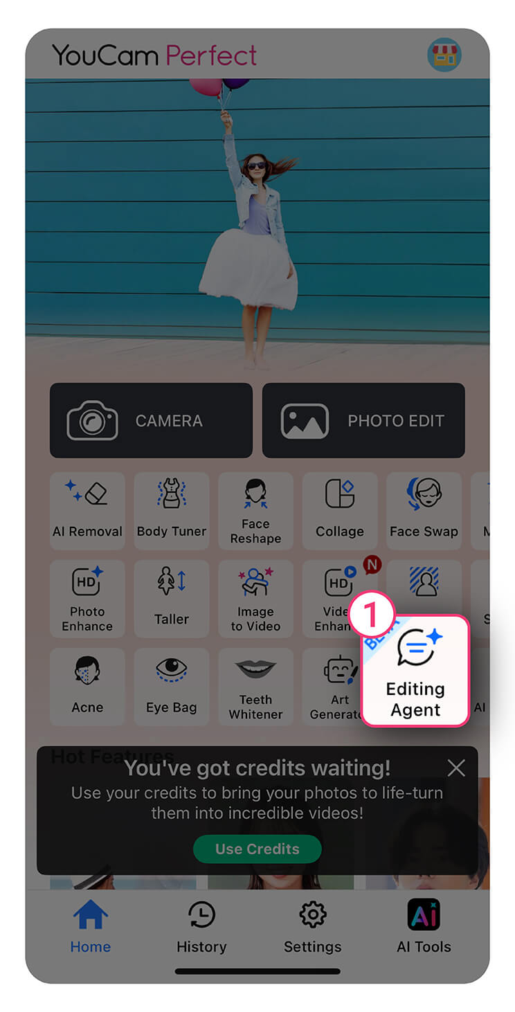 Try the Ghostface filter in your photos using the Editing Agent.