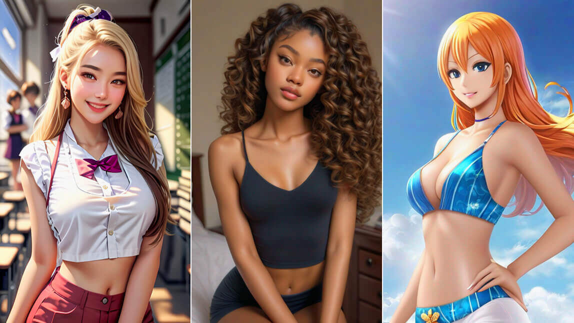 Exemplos de Namorada IA geradas por aplicativos Exemplos de namorada virtual IA realista criada com um app gratuito.