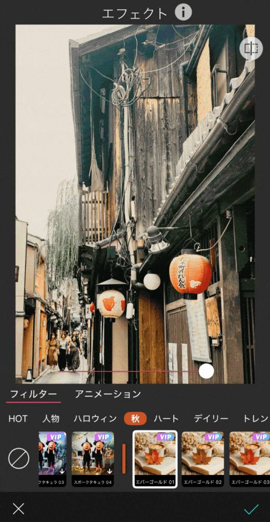 フィルムカメラ風のフィルターが100種類以上 フィルムカメラ風のフィルターが100種類以上