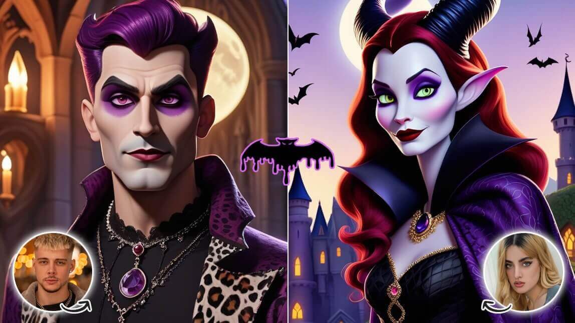 Disney Filter: An Halloween mit KI in einen Disney Villain verwandeln.