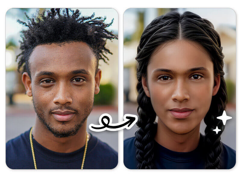 What Would I Look Like as the Opposite Gender Try woman filters in YouCam Perfect