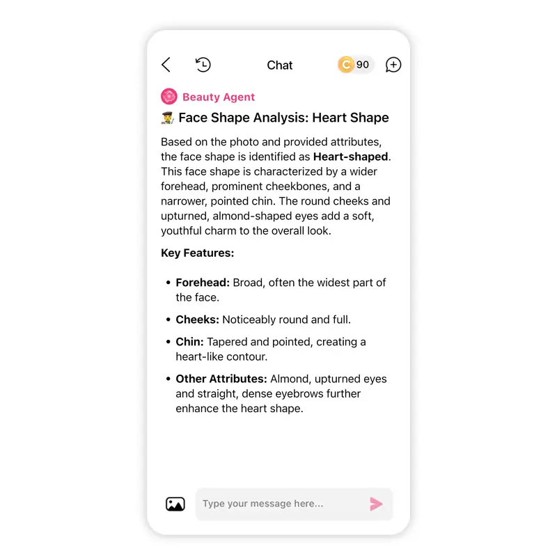 Analyze your face shape with YouCam Makeup Beauty Agent