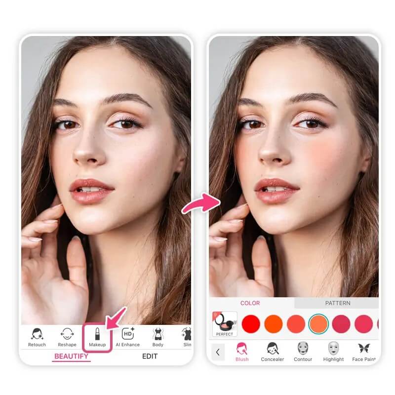 Improve your face ratio with makeup