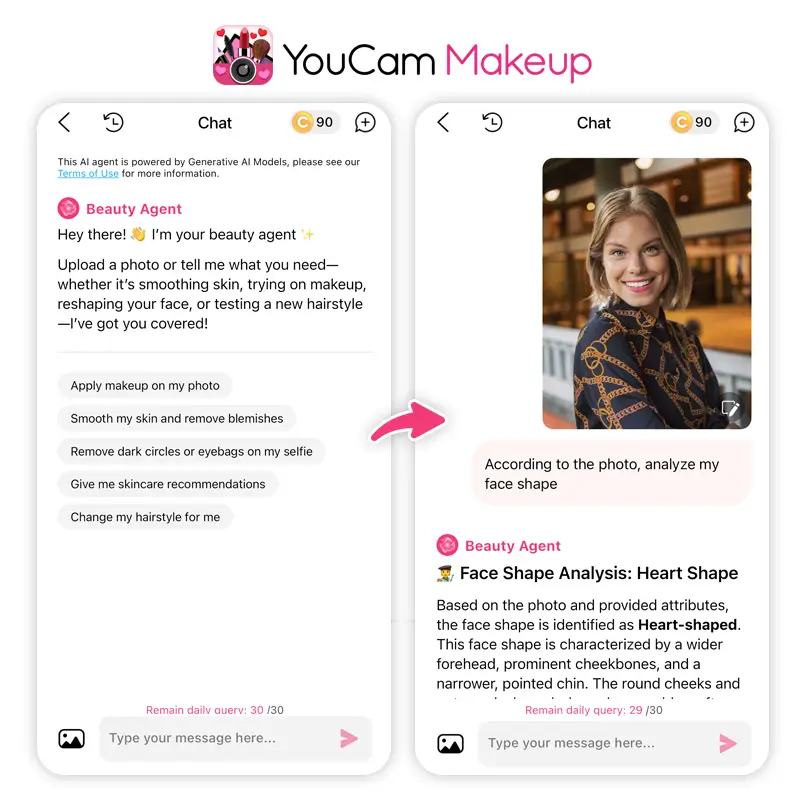 Detect your face shape with YouCam Makeup Beauty Agent Detect your face shape with YouCam Makeup Beauty Agent