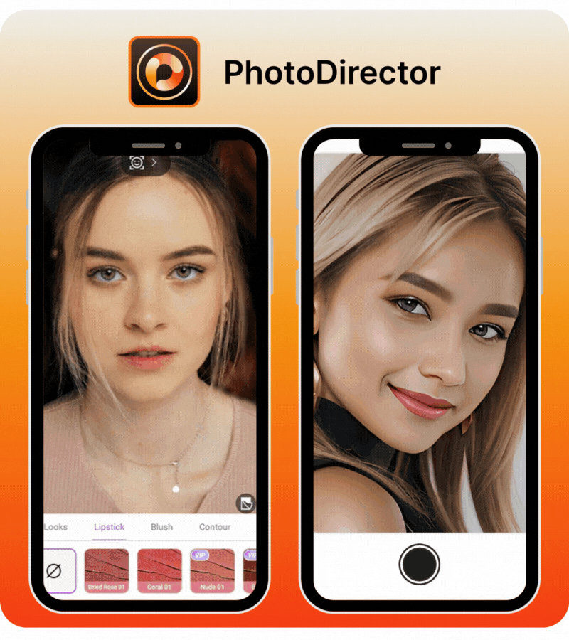 Virtual makeup try on with PhotoDirector