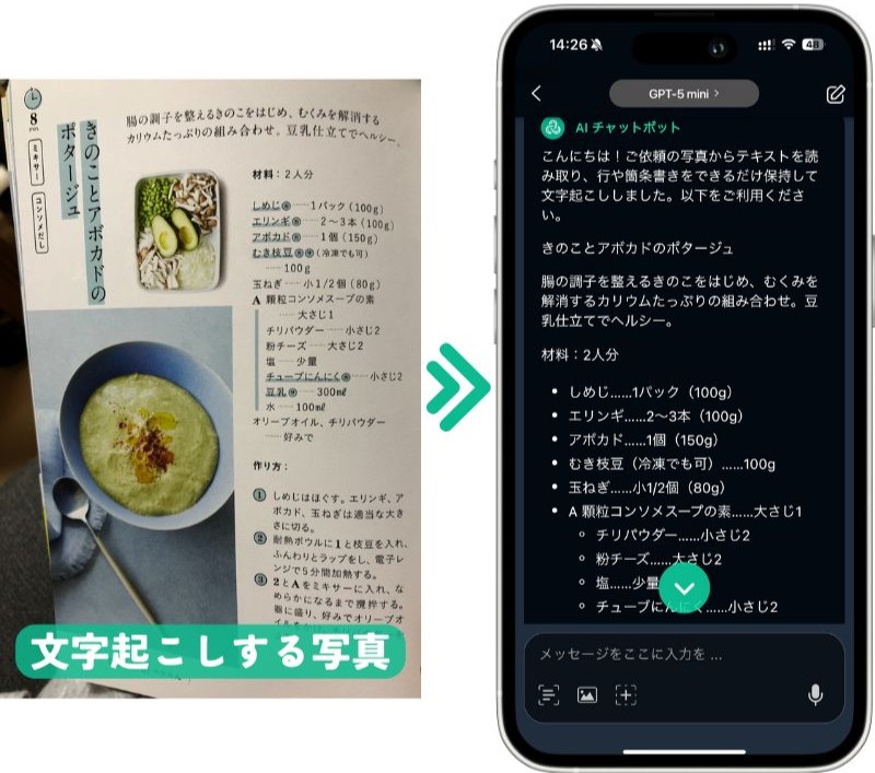 アプリで写真から文字起こし アプリで写真から文字起こし