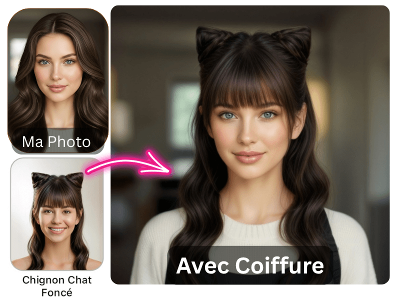 Coiffure halloween oreilles de chat