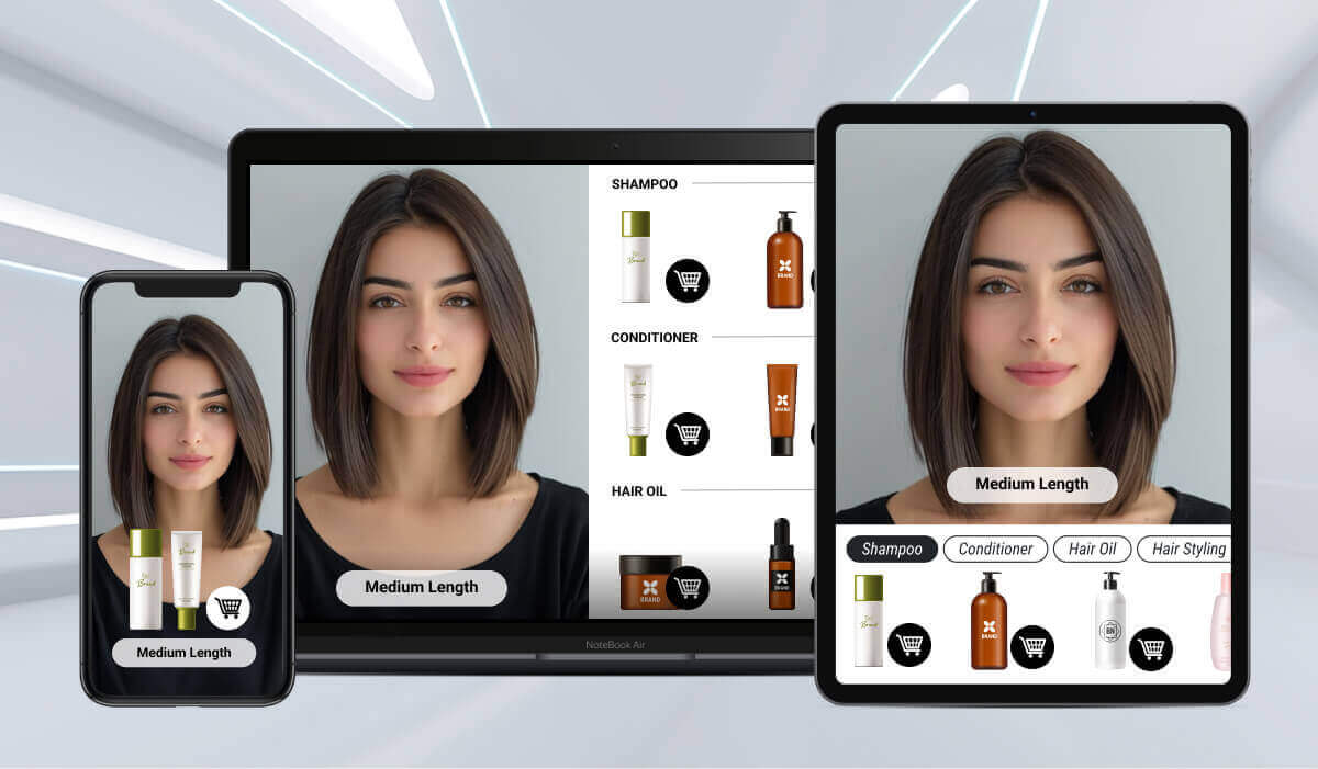 Interfaz digital de Soluciones API para Cabello