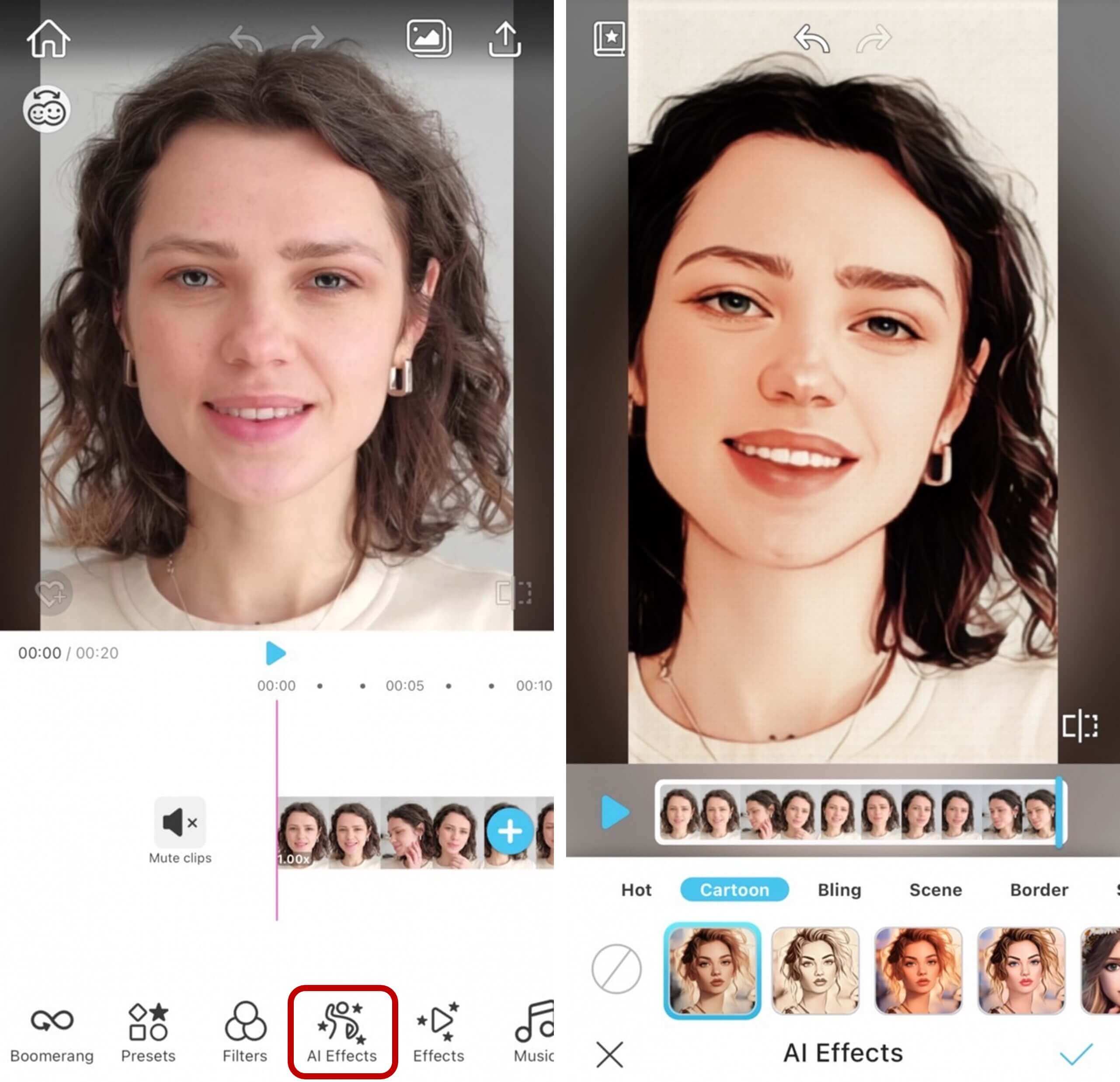 Video to anime converter: YouCam Video Turn video into animation with YouCam Video