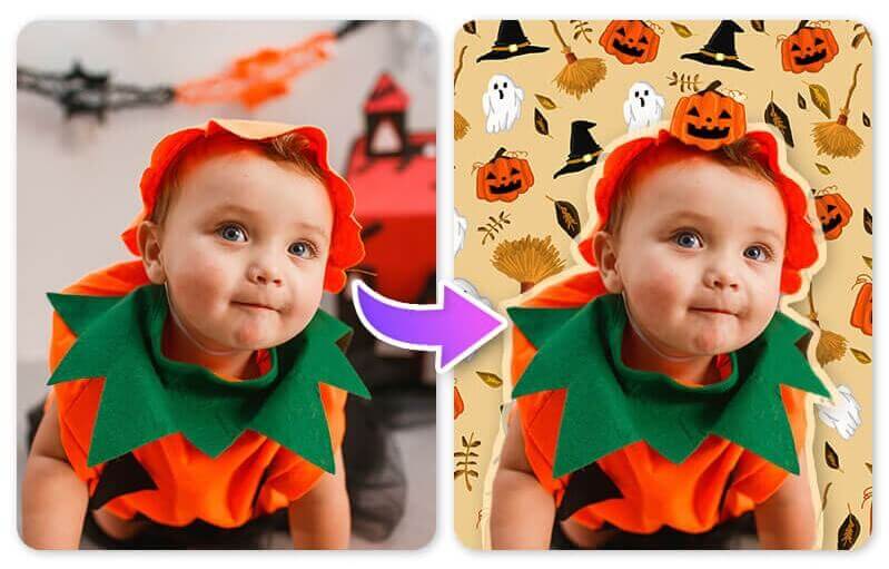 萬聖節背景素材後製寶寶照