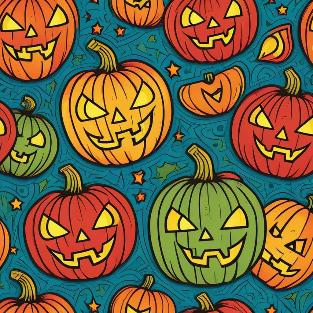 萬聖節圖案：南瓜圖案