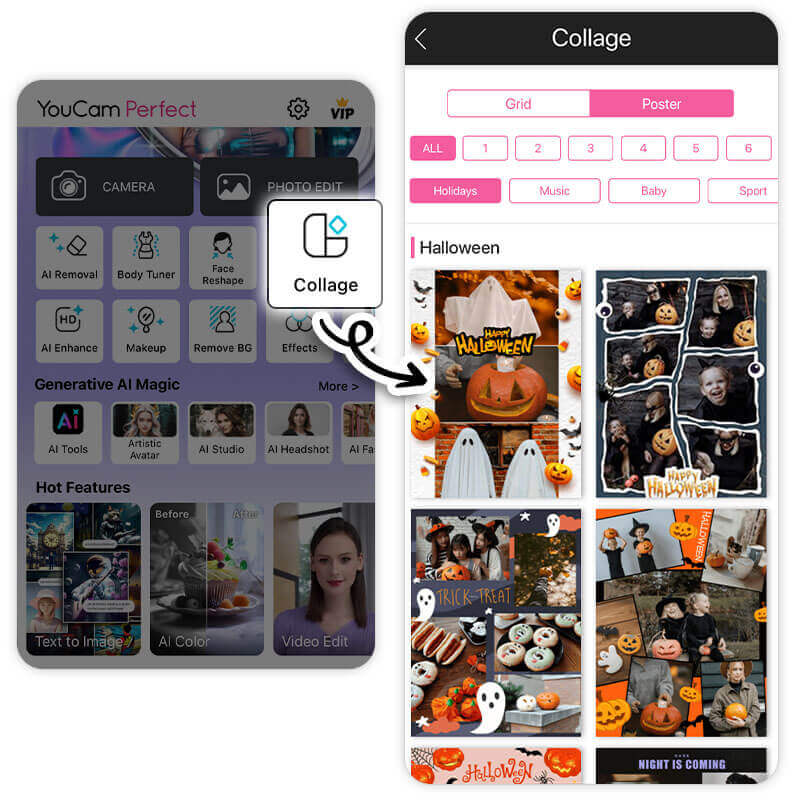 Halloween Collage Template Halloween Collage Template
