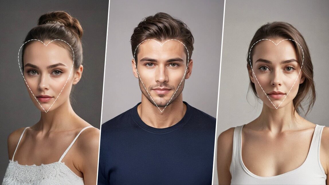 Heart Face Shape Detector and Best Hairstyles, Makeup & Photo Tips