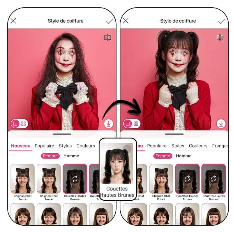 Meilleures coiffures Halloween