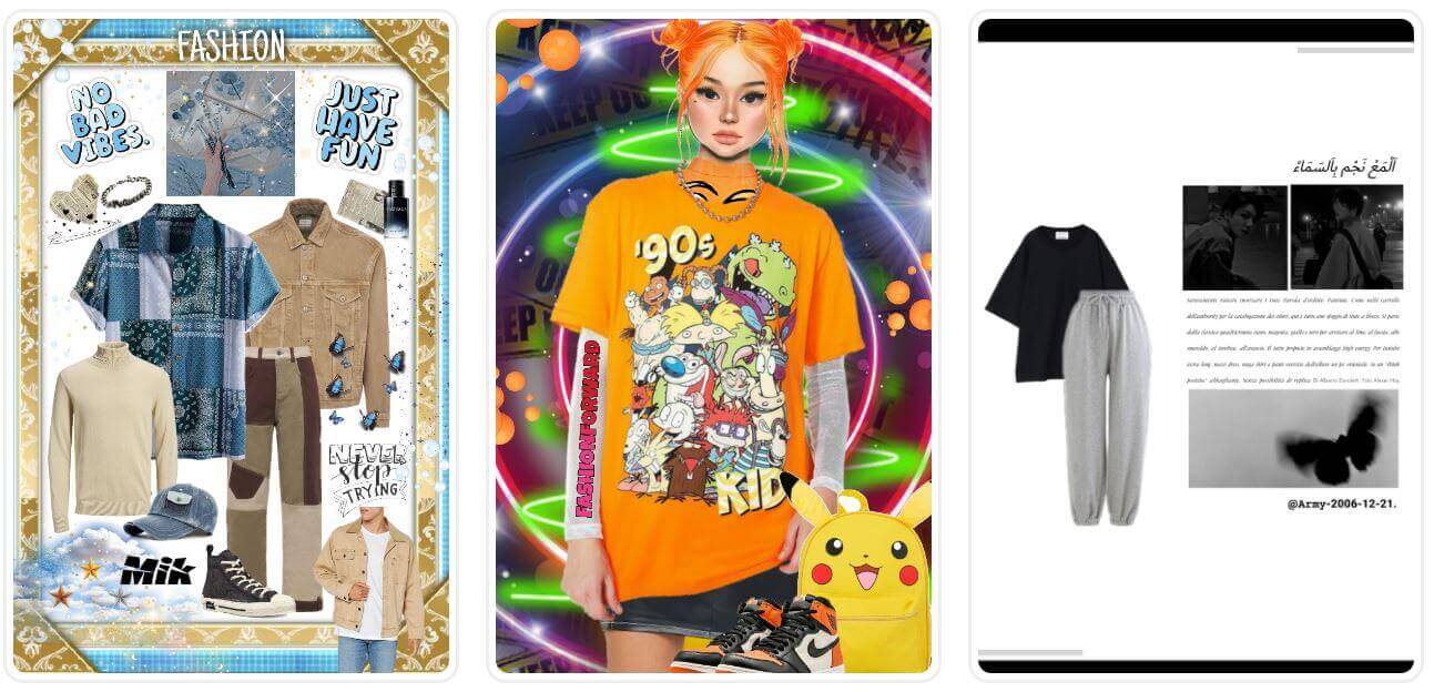 App Combyne para criar looks Aplicativo Combyne, uma plataforma para criar looks e misturar peças de marcas famosas.