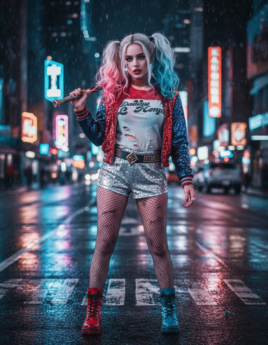 Prompt Halloween Gemini IA : Harley Quinn
