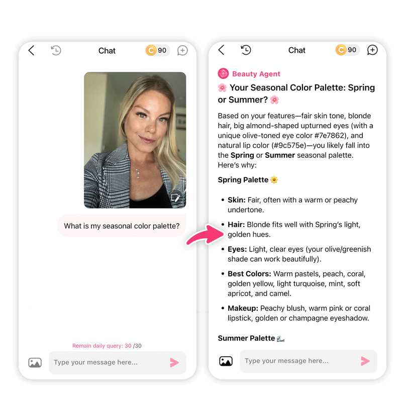 Find what colors would look great on you with AI color analysis.