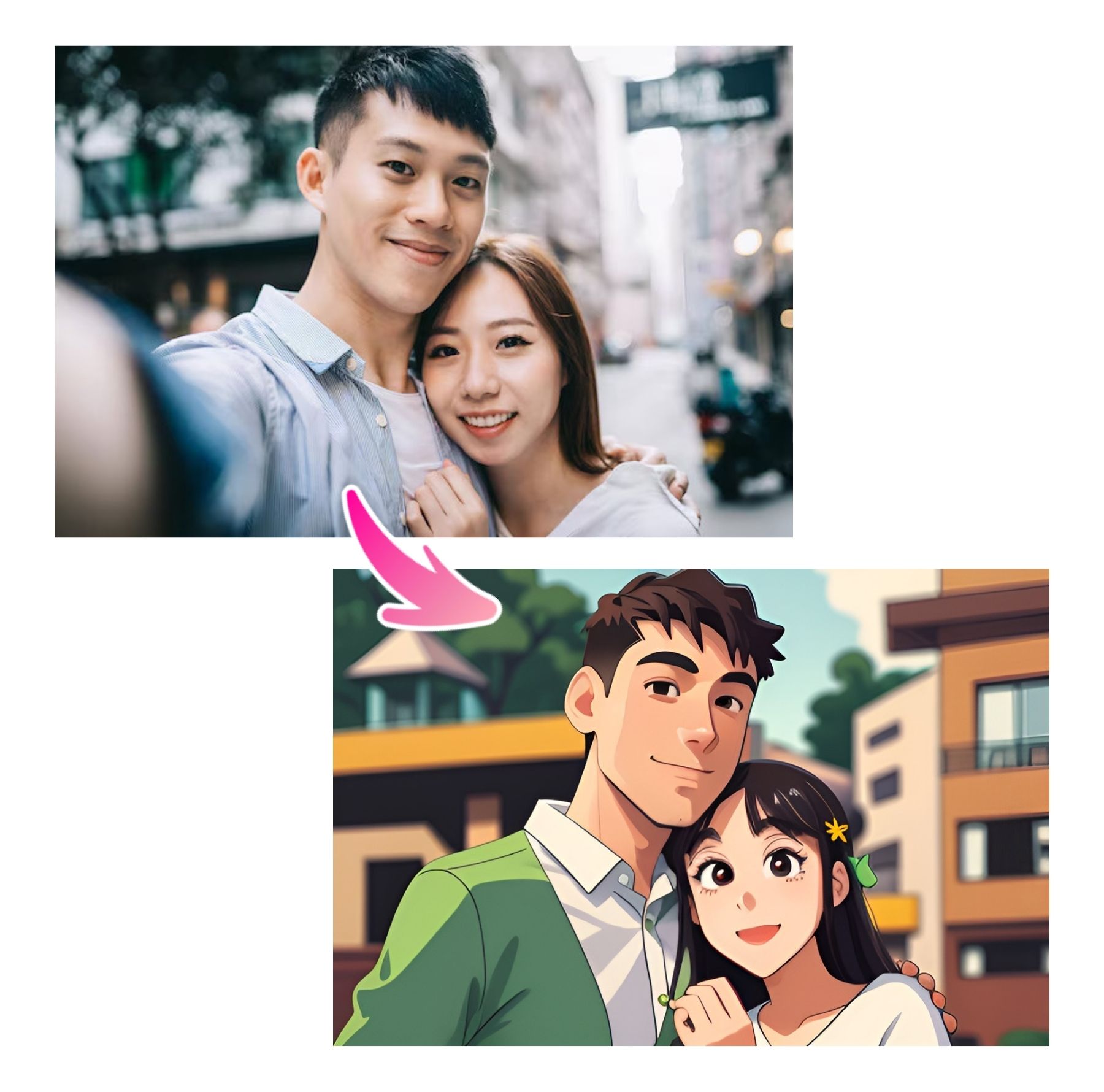 日系動漫漫畫風格照片人像似顏繪