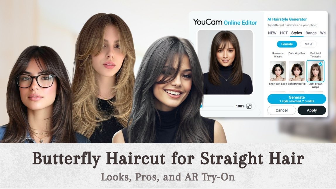 Butterfly Haircut for Straight Hair: Looks, Pros, and AR Try-On
