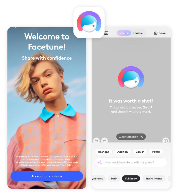 FaceTune Editor — Portrait-Perfect Slimming FaceTune Editor — Portrait-Perfect Slimming