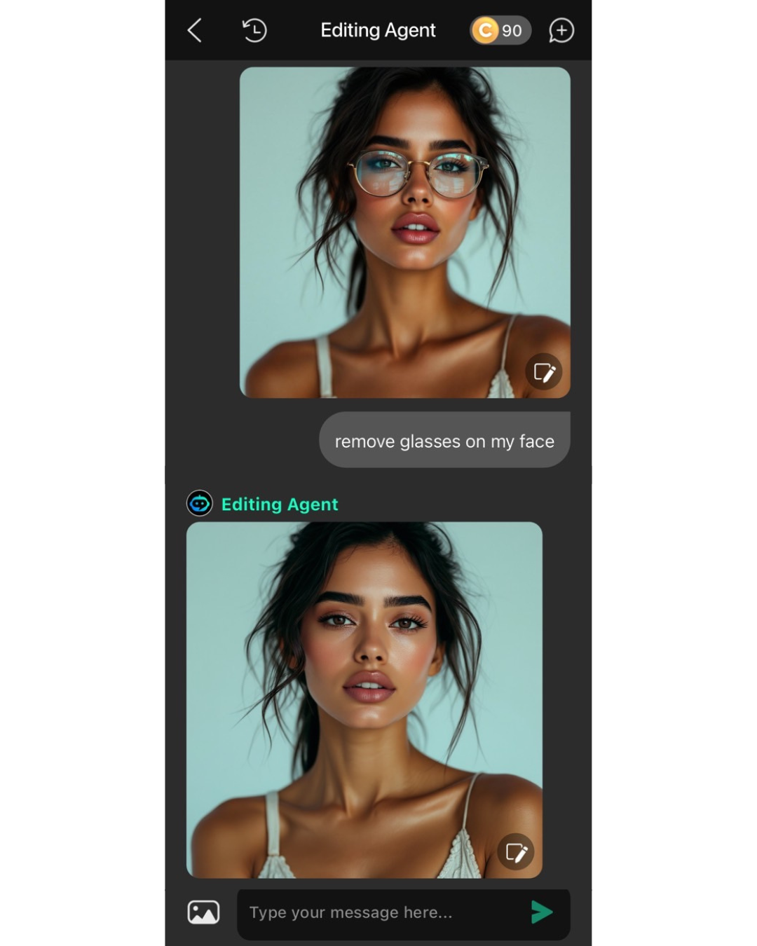 Remove Glasses from Photo with AI Prompts Remove Glasses from Photo with AI Prompts