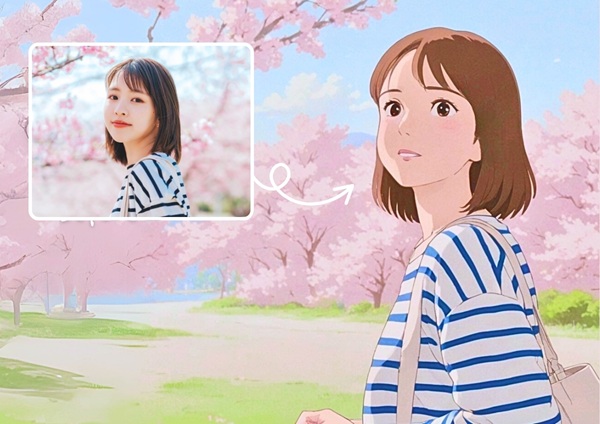 写真をアニメ風のイラストに