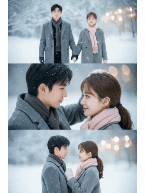 AI情侶雪景短影片 AI雪景影片-AI下雪影片生成教學