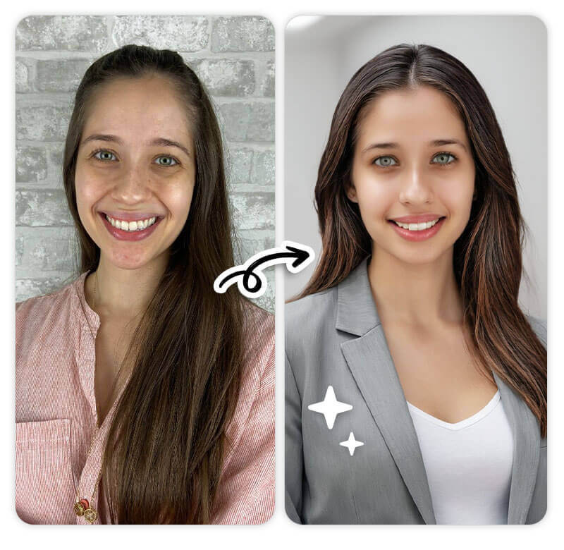 YouCam Perfect oferece ferramentas de edição para melhorar sua foto Ferramentas de edição no YouCam Perfect para aprimorar sua foto com terno, como mudar o fundo.