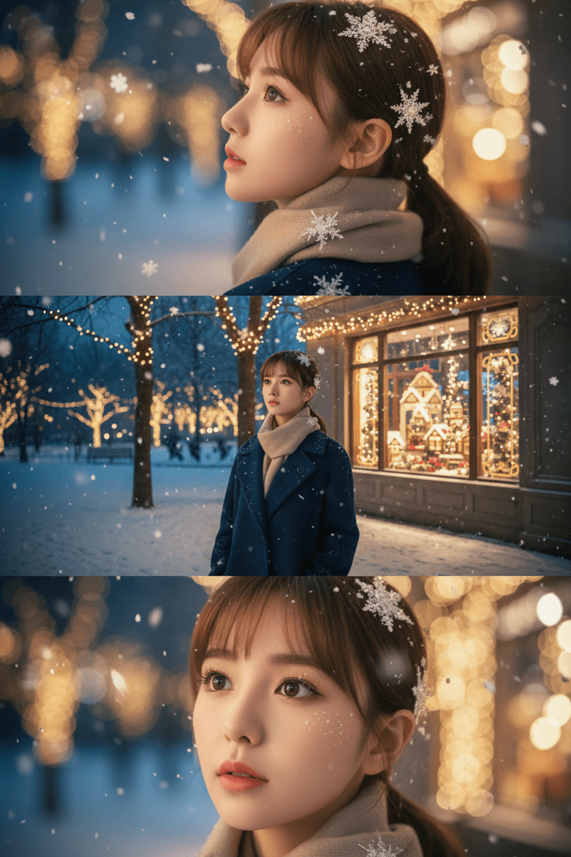 聖誕節下雪主題照 AI雪景照片-AI下雪照片生成教學