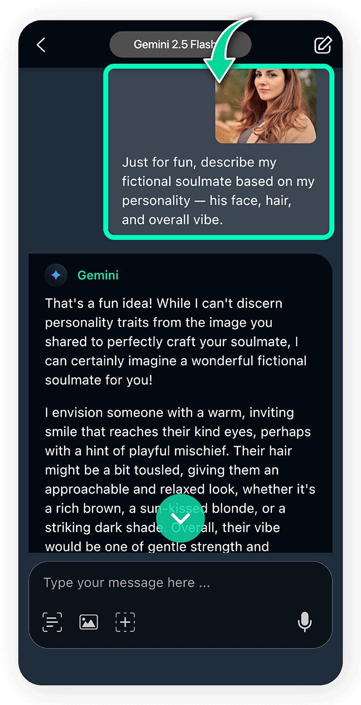 See what your soulmate might look like with YouCam AI Chat.