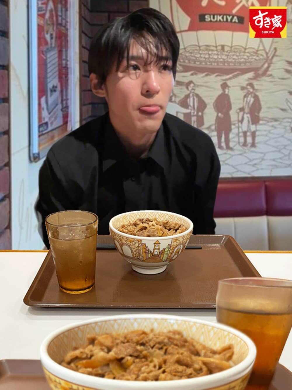 すき家の素材と推しのコラ画像