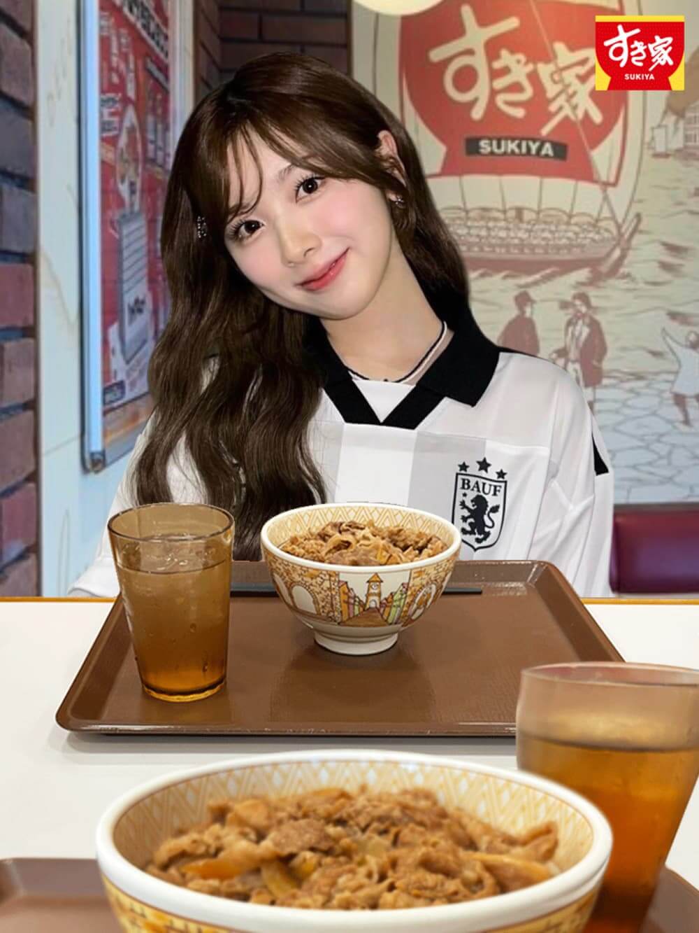 すき家の素材と推しのコラ画像