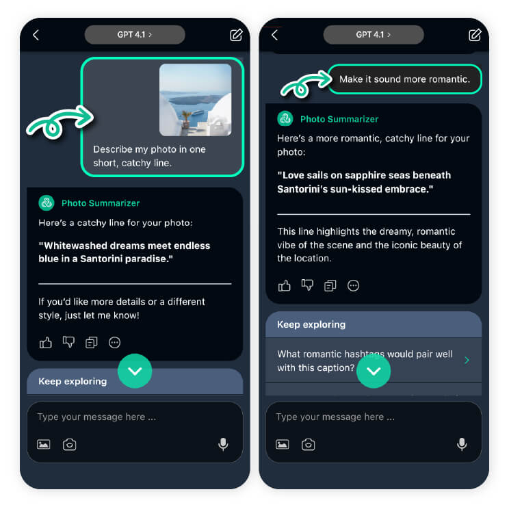 Easily summarize your travel shots, product photos, or candid moments. Turn pictures into words with AI image description generator.