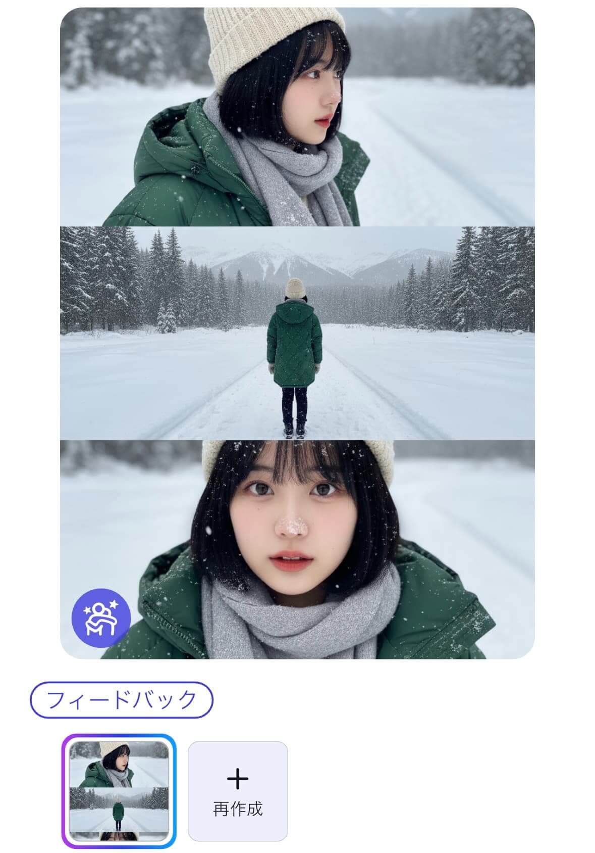 AIで雪景色風になった様子 AIで雪景色風になった様子