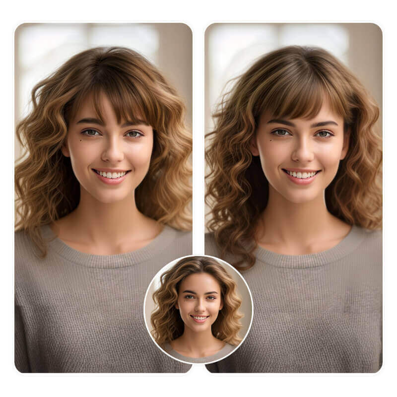 Filtre frange hyper réaliste du simulateur frange gratuit